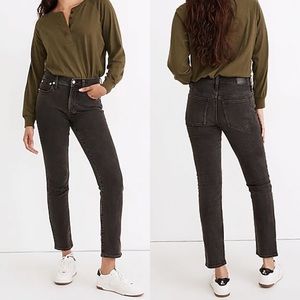 MADEWELL The Mid-Rise Perfect Vintage Jeans Lunar Black